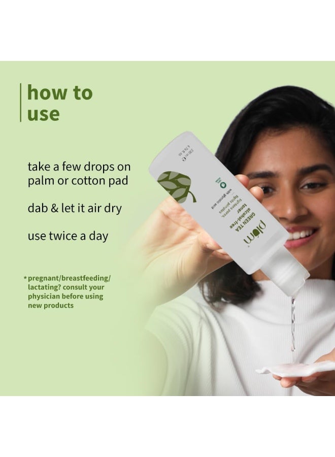 Plum Green Tea Alcohol-Free Face Toner For Oily,Acne-Prone Skin | Alcohol-Free | With Glycolic Acid|Tightens Pores | Controls Oil| Gently Exfoliates Dead Skin Cells | Non-Drying|100% Vegan | 200 ml - Image 5